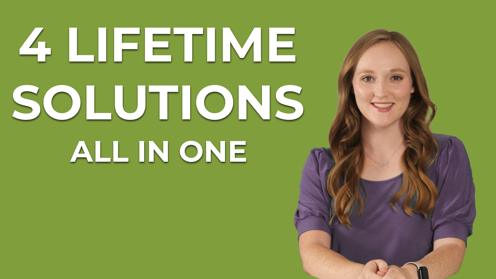 Alex the homescholar with a dark green backgound and a graphic saying '4 Lifetime Solutions All In One'
