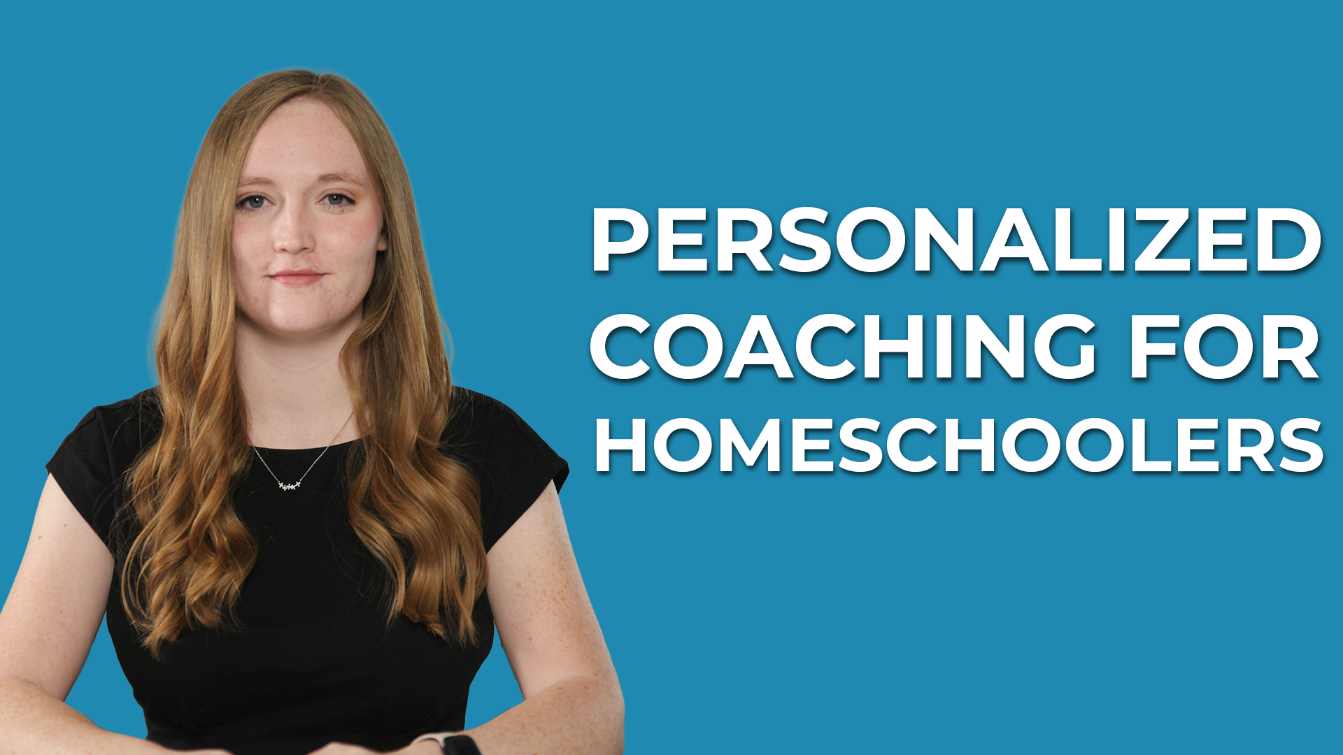 Alex the homescholar with a green backgound and a graphic saying 'Personalized Coaching for Homeschoolers'